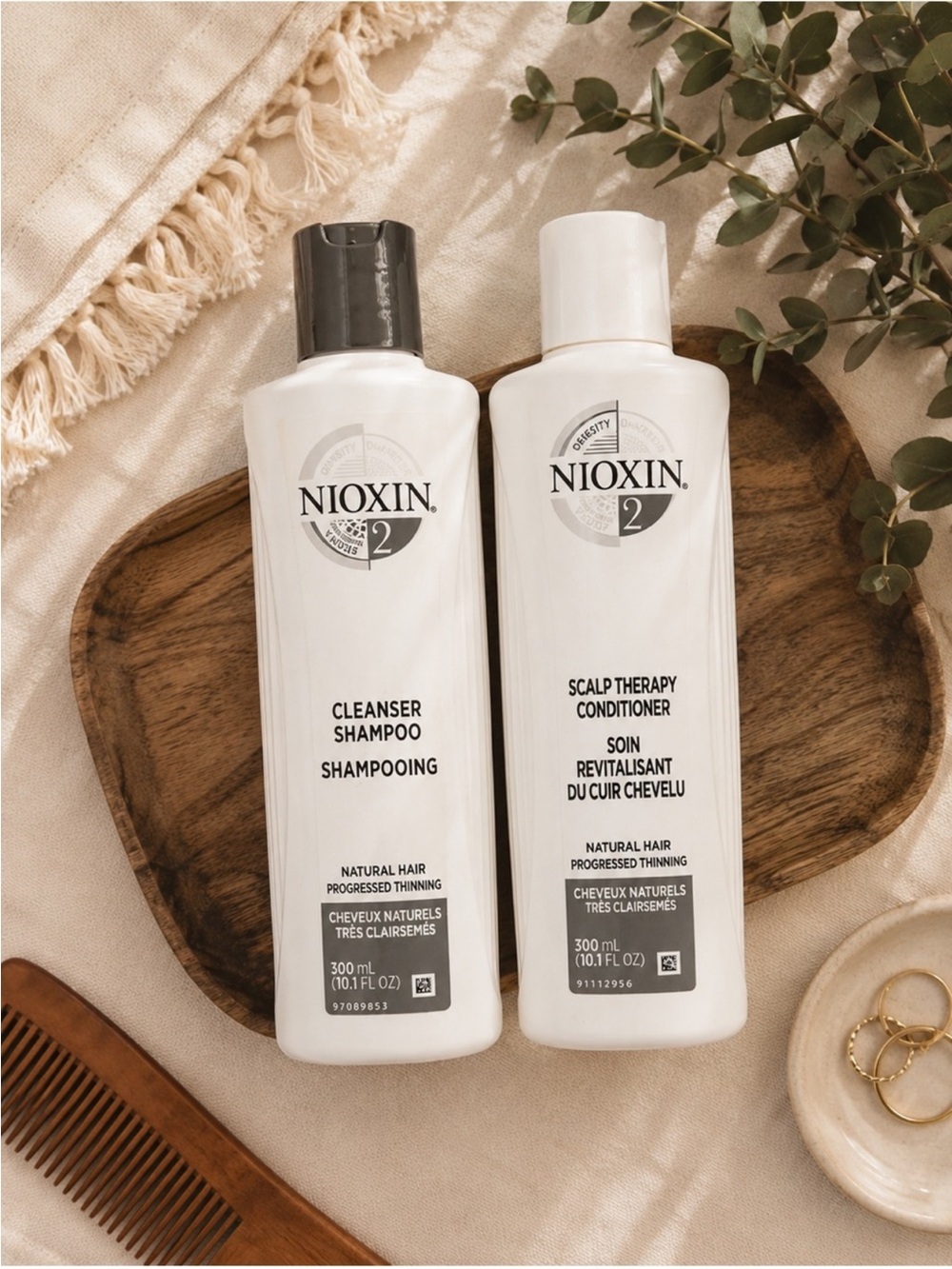 Nioxin Shampoo Conditioner Hair Growth and Thickening System partially used see